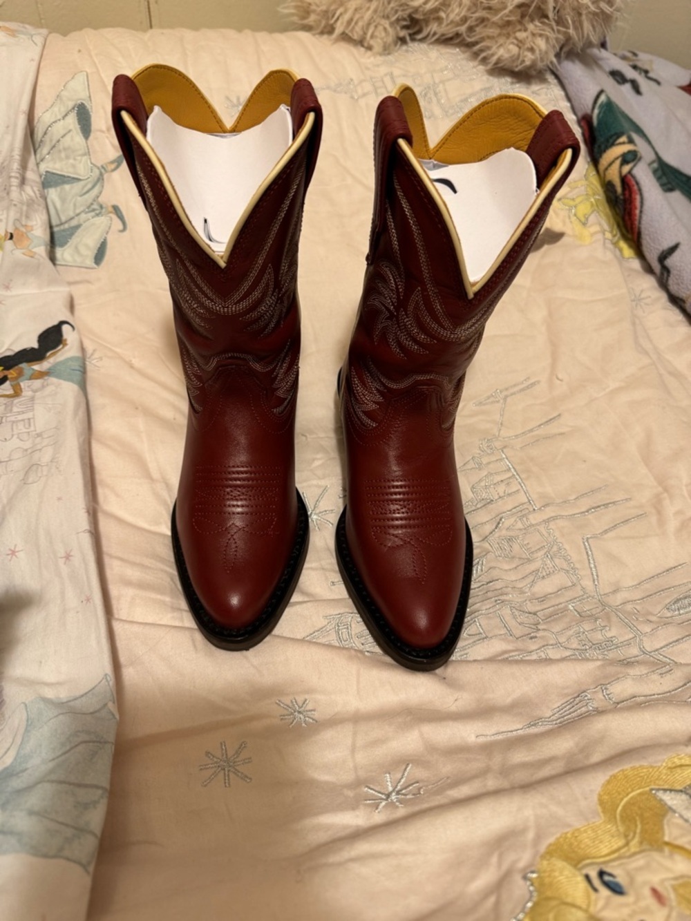Tecovas Kids Burgundy Western Boots - Picture 2 of 3